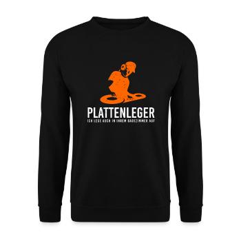 Handwerker Fließenleger Dj Musiker Techno - Unisex Pullover - Schwarz - Vorne - Alina (178cm) & Michal (187cm)