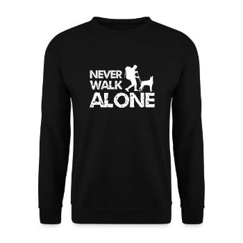 Pet walking dogs walking gift - Unisex Sweatshirt - black - Front - Alina (178cm) & Michal (187cm)