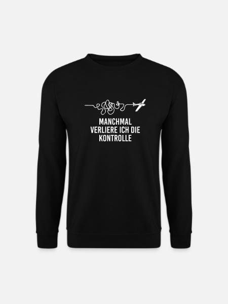 Modellflug Kontrolle Flugzeug Modellflieger Pilot - Unisex Pullover - Schwarz