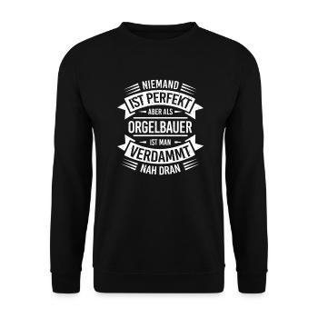 Orgelbauer Orgelbau Orgel Pfeifenorgel Instrument - Unisex Pullover - Schwarz - Vorne - Alina (178cm) & Michal (187cm)