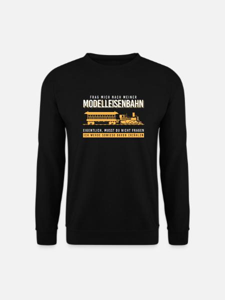 Modelleisenbahn Modellbauer Modelleisenbahner - Unisex Pullover - Schwarz