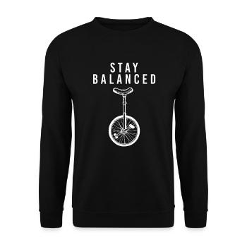 Einradfahrerin Einrad Mädchen Unicycle Balance - Unisex Pullover - Schwarz - Vorne - Alina (178cm) & Michal (187cm)