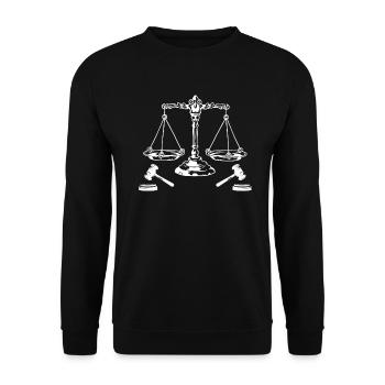 Anwalt - Unisex Pullover - Schwarz - Vorne - Alina (178cm) & Michal (187cm)