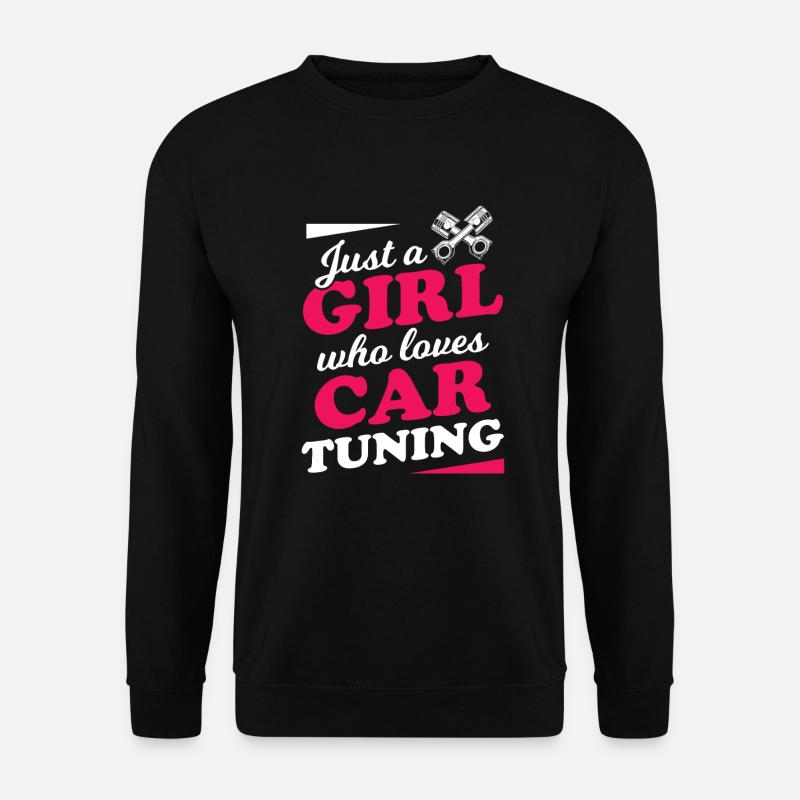 Girl Car Tuning Tuner Schrauber Mechatroniker - Unisex Pullover - Schwarz