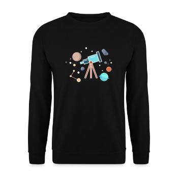 Astronomie - Unisex Pullover - Schwarz - Vorne - Alina (178cm) & Michal (187cm)