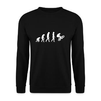 Motorcycle Evolution Bicycle Cyclist Cyclist - Unisex Sweatshirt - black - Front - Alina (178cm) & Michal (187cm)