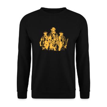 fire Department - Unisex Sweatshirt - black - Front - Alina (178cm) & Michal (187cm)