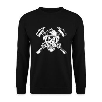Feuerwehrfrau - Unisex Pullover - Schwarz - Vorne - Alina (178cm) & Michal (187cm)