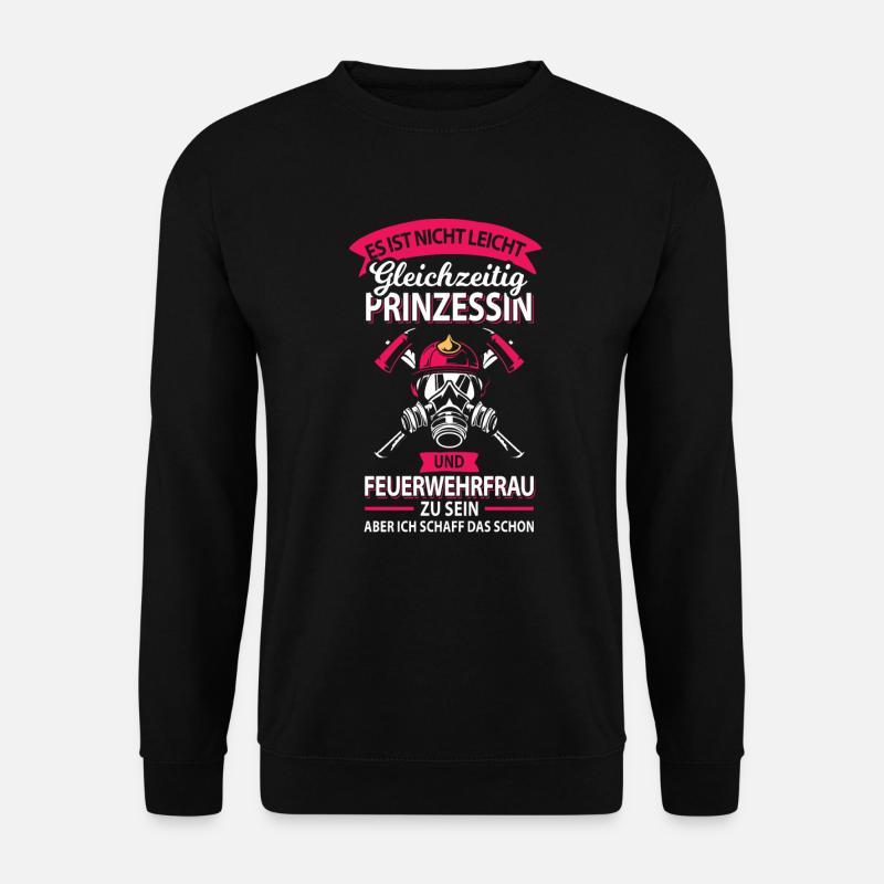 Prinzessin Feuerwehrfrau Freiwillige - Unisex Pullover - Schwarz
