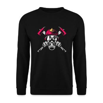 Feuerwehrfrau - Unisex Pullover - Schwarz - Vorne - Alina (178cm) & Michal (187cm)