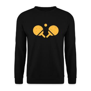 tennis de table - Sweat-shirt Unisexe - noir - Devant - Alina (178cm) & Michal (187cm)