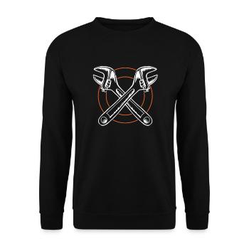 plumber - Unisex Sweatshirt - black - Front - Alina (178cm) & Michal (187cm)