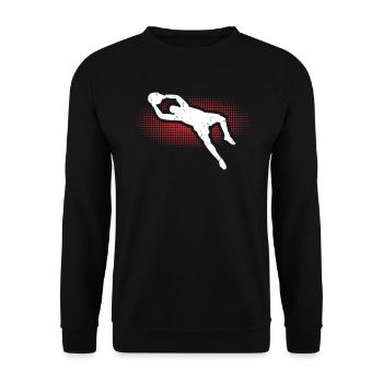 gardien de but - Sweat-shirt Unisexe - noir - Devant - Alina (178cm) & Michal (187cm)