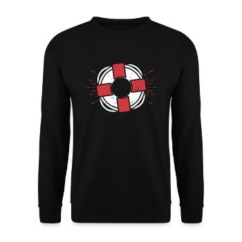 bouée de sauvetage - Sweat-shirt Unisexe - noir - Devant - Alina (178cm) & Michal (187cm)