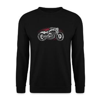 motorcycle - Unisex Sweatshirt - black - Front - Alina (178cm) & Michal (187cm)