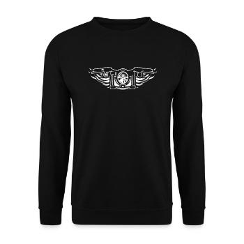 motorcycle - Unisex Sweatshirt - black - Front - Alina (178cm) & Michal (187cm)