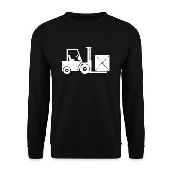 Gabelstapler - Unisex Pullover - Schwarz - Vorne - Alina (178cm) & Michal (187cm)