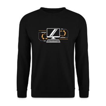 computer - Unisex Sweatshirt - black - Front - Alina (178cm) & Michal (187cm)