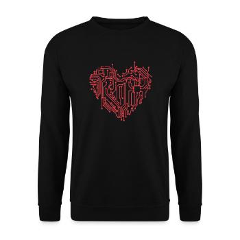 computer - Unisex Sweatshirt - black - Front - Alina (178cm) & Michal (187cm)
