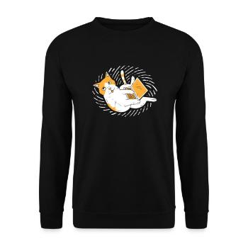 computer - Unisex Sweatshirt - black - Front - Alina (178cm) & Michal (187cm)