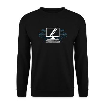 computer - Unisex Sweatshirt - black - Front - Alina (178cm) & Michal (187cm)