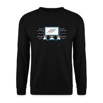 computer - Unisex Sweatshirt - black - Front - Alina (178cm) & Michal (187cm)