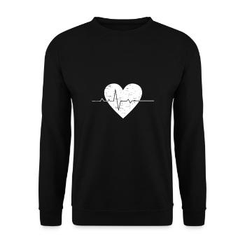 Pflegerin - Unisex Pullover - Schwarz - Vorne - Alina (178cm) & Michal (187cm)