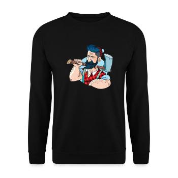 lumberjack - Unisex Sweatshirt - black - Front - Alina (178cm) & Michal (187cm)