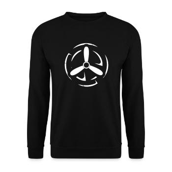 Model flight - Unisex Sweatshirt - black - Front - Alina (178cm) & Michal (187cm)
