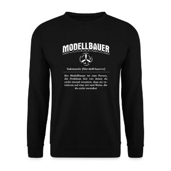 Modellbauer Substantiv Probleme Modellflieger - Unisex Pullover - Schwarz - Vorne - Alina (178cm) & Michal (187cm)