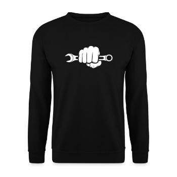 Mechaniker - Unisex Pullover - Schwarz - Vorne - Alina (178cm) & Michal (187cm)