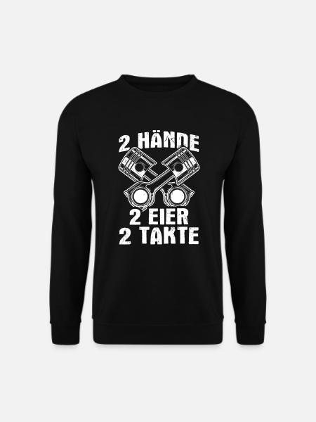 2 Hände Eier Takte Mopedfahrer Moped Roller Biker - Unisex Pullover - Schwarz