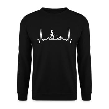 Hunde Haustier Hundebesitzer - Unisex Pullover - Schwarz - Vorne - Alina (178cm) & Michal (187cm)
