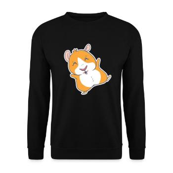 Cochon d'Inde - Sweat-shirt Unisexe - noir - Devant - Alina (178cm) & Michal (187cm)