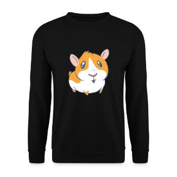 Cochon d'Inde - Sweat-shirt Unisexe - noir - Devant - Alina (178cm) & Michal (187cm)