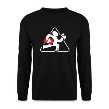 ambulance man - Unisex Sweatshirt - black - Front - Alina (178cm) & Michal (187cm)