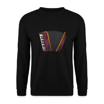 Akkordeon - Unisex Pullover - Schwarz - Vorne - Alina (178cm) & Michal (187cm)