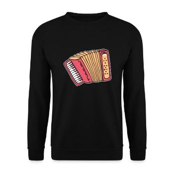 Accordéon - Sweat-shirt Unisexe - noir - Devant - Alina (178cm) & Michal (187cm)