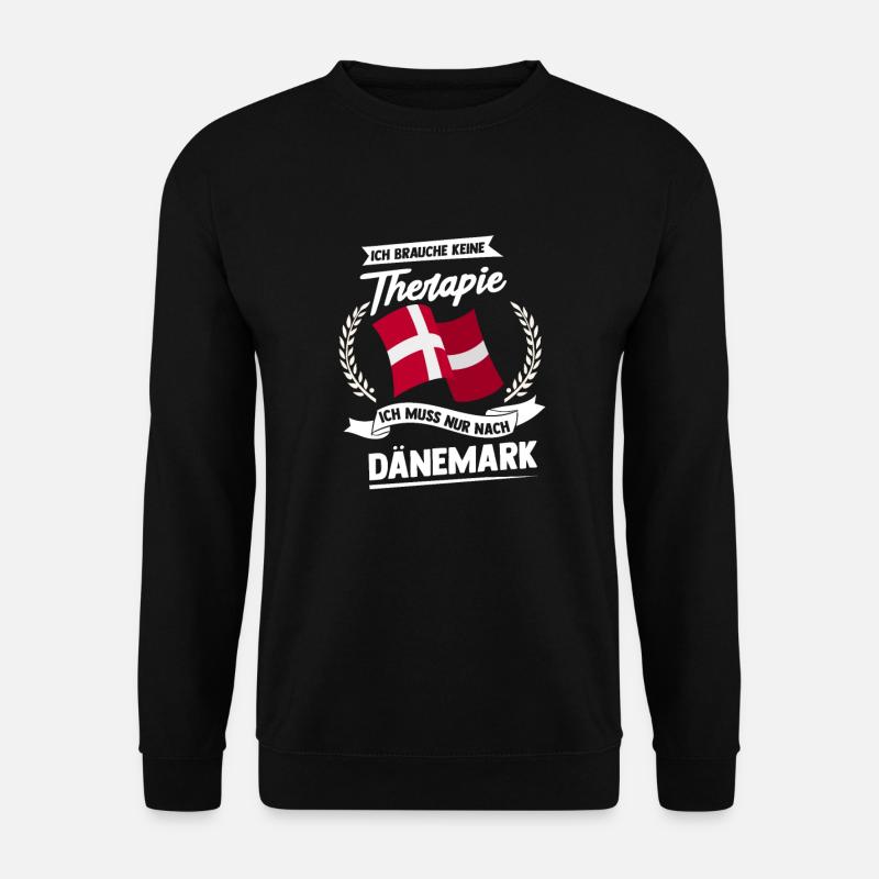 Keine Therapie Dänemark Kopenhagen Dänisch - Unisex Pullover - Schwarz