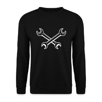 Schrauber - Unisex Pullover - Schwarz - Vorne - Alina (178cm) & Michal (187cm)