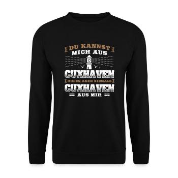Cuxhaven Nicht Aus Mir Nordsee Norddeutscher - Unisex Pullover - Schwarz - Vorne - Alina (178cm) & Michal (187cm)