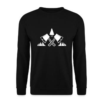 lumberjack - Unisex Sweatshirt - black - Front - Alina (178cm) & Michal (187cm)
