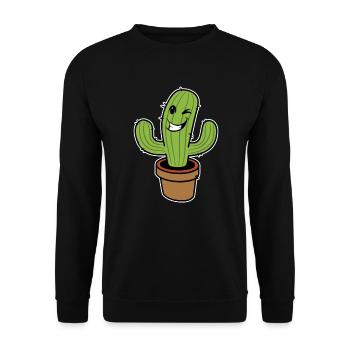 Kaktus - Unisex Pullover - Schwarz - Vorne - Alina (178cm) & Michal (187cm)