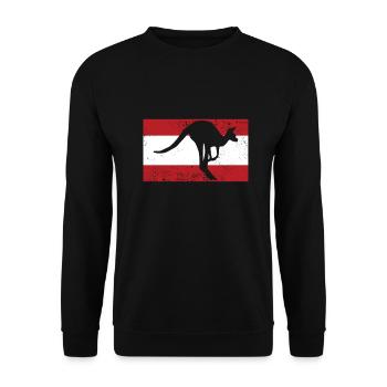Österreich - Unisex Pullover - Schwarz - Vorne - Alina (178cm) & Michal (187cm)
