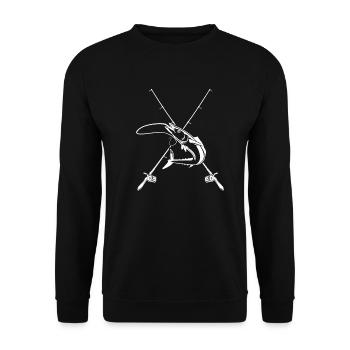 fishing - Unisex Sweatshirt - black - Front - Alina (178cm) & Michal (187cm)