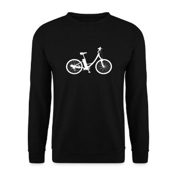 E bike - Unisex Sweatshirt - black - Front - Alina (178cm) & Michal (187cm)