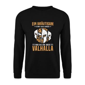 Le marié ne sait pas revenir en arrière - Sweat-shirt Unisexe - noir - Devant - Alina (178cm) & Michal (187cm)