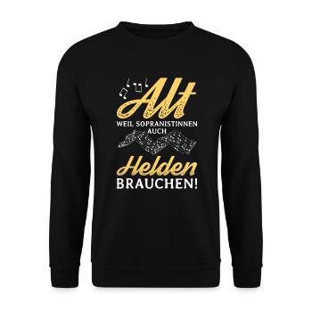 Chorale Chorale Alt Helden Sopranos Choristers Church - Sweat-shirt Unisexe - noir - Devant - Alina (178cm) & Michal (187cm)