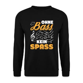 Ohne Bass Kein Spaß Chor Sänger Orchester - Unisex Pullover - Schwarz - Vorne - Alina (178cm) & Michal (187cm)