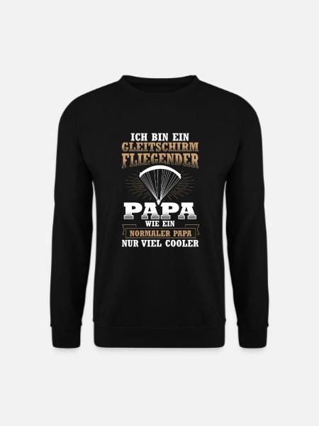 Gleitschirmfliegender Papa Gleitschirmflieger - Unisex Pullover - Schwarz